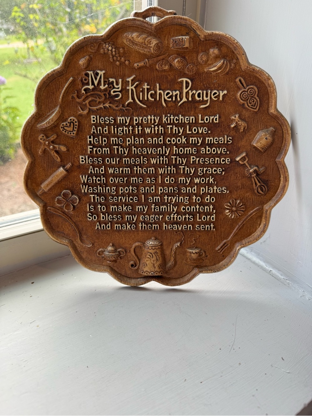 My Kitchen Prayer Decorative Wall Plaque - Brown